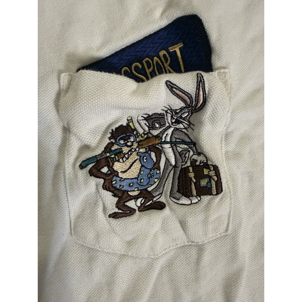 Vintage 90s Warner Bros Studio Store Looney Tunes Pocket T Shirt L Bugs Taz